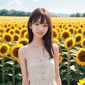 ひまわり畑（１人） No.1 6枚目