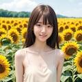 ひまわり畑（１人） No.1 7枚目