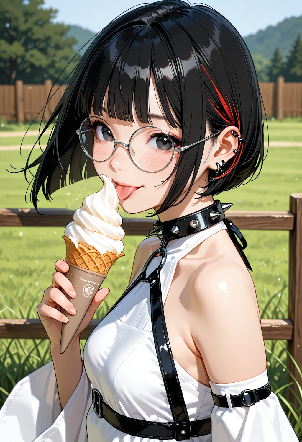 牧場デート。