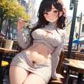 春物ニットワンピ白 9枚目