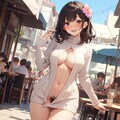 春物ニットワンピ白 5枚目