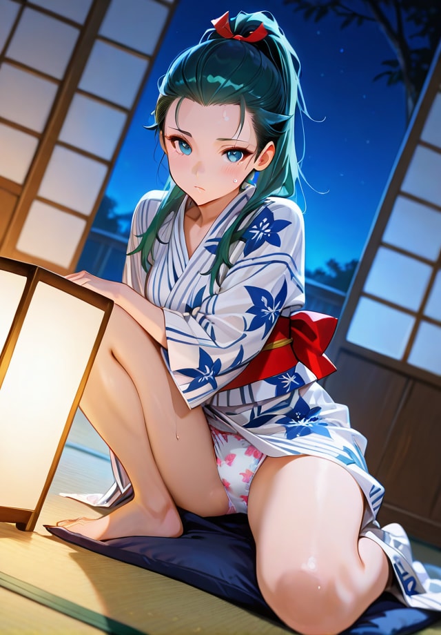 浴衣姿でのパンモロ