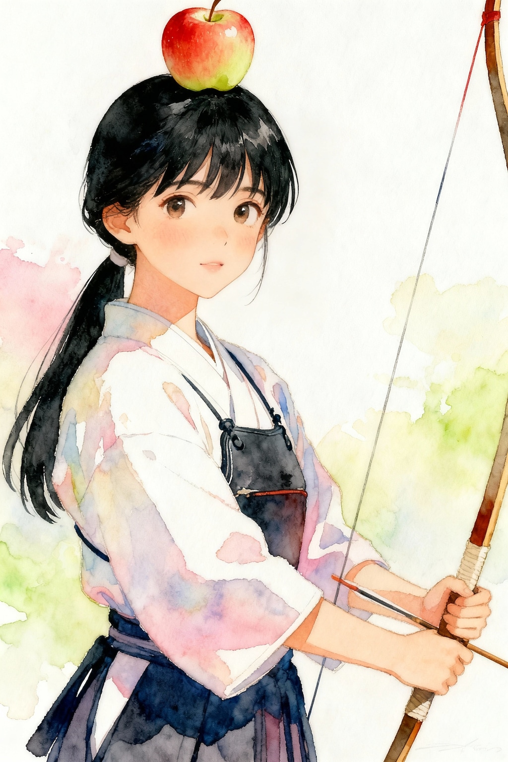 弓道部の練習風景