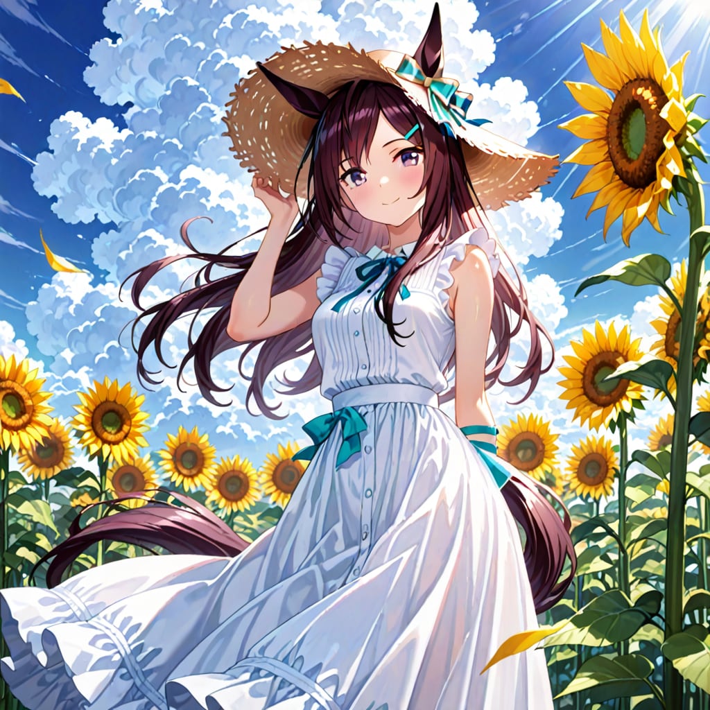メジロドーベルさんとひまわり