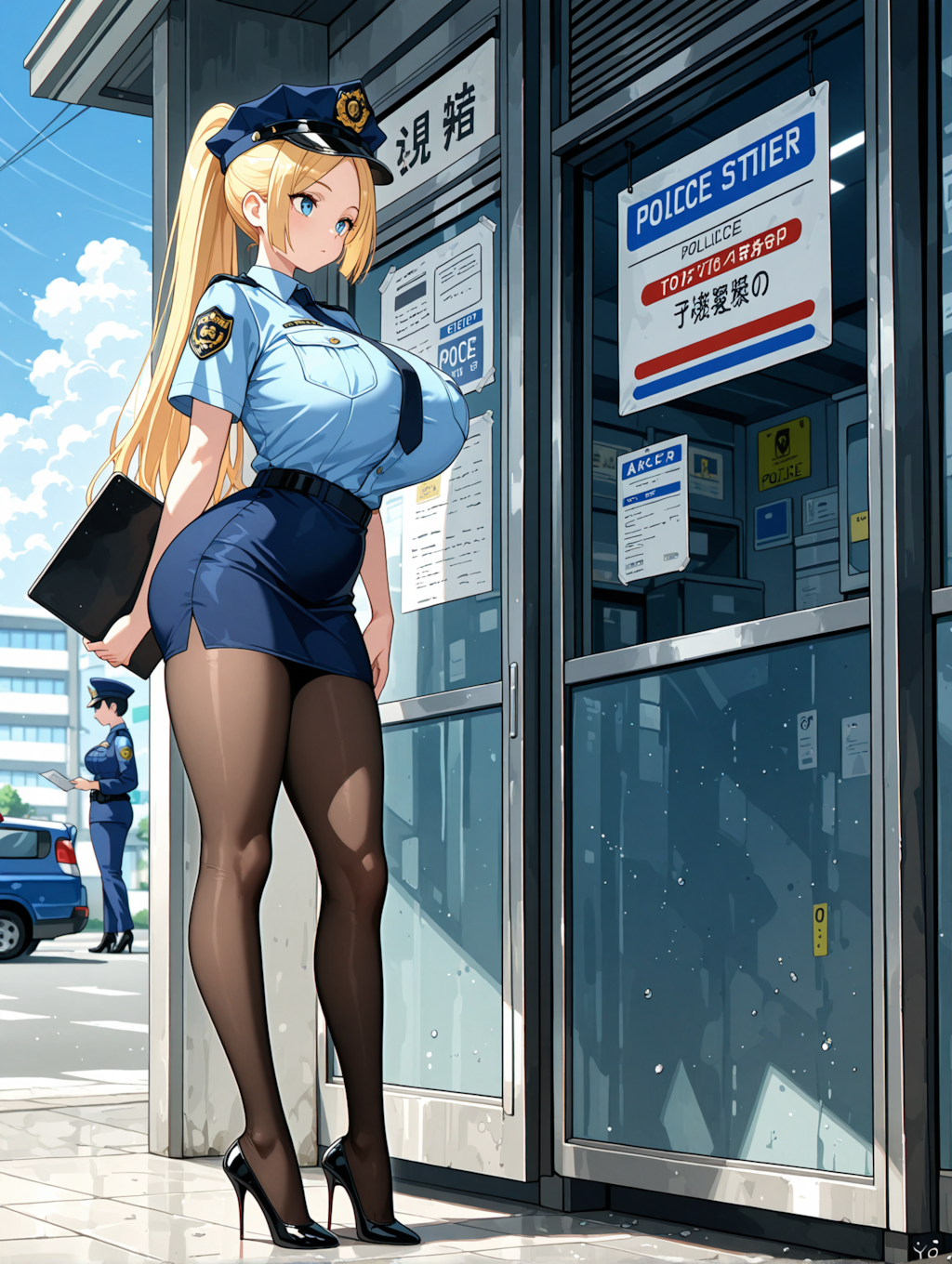 婦警コスのアシュリーちゃん