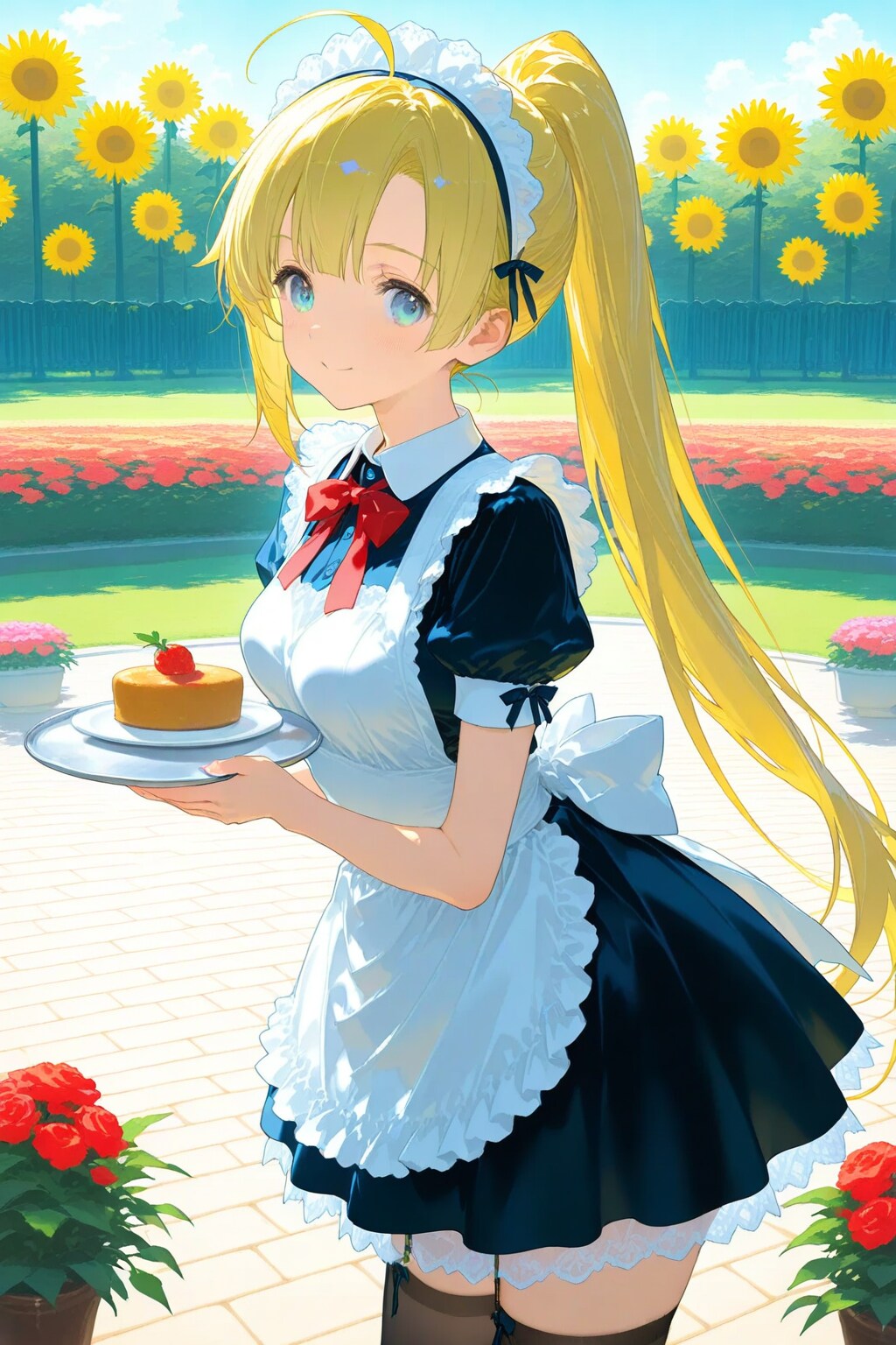 マスター、お庭でケーキを食べませんか？