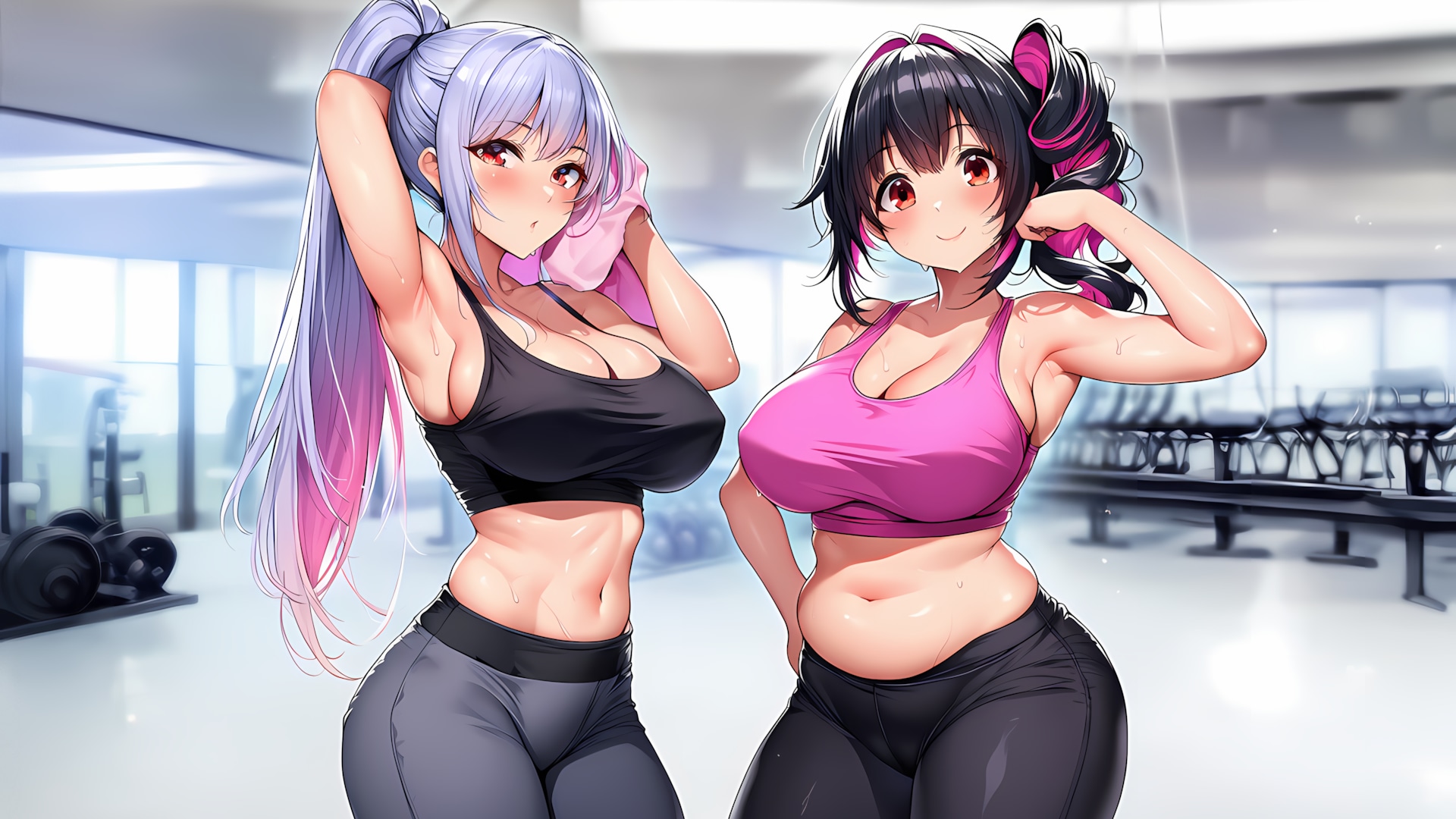 🏃‍♀️朝からジムで汗流そっ！✨ミレナ＆リナの朝活