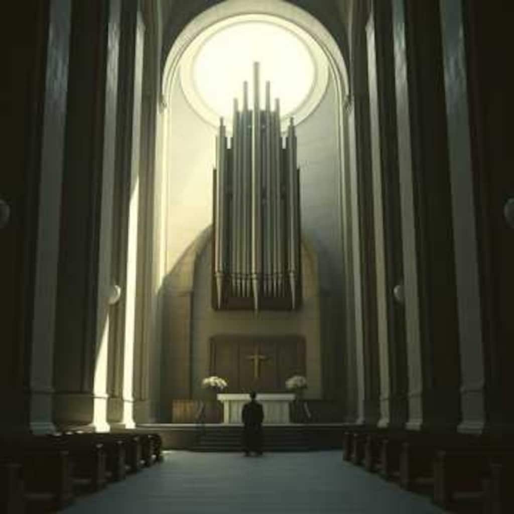 教会とギター(音楽のカバー写真)