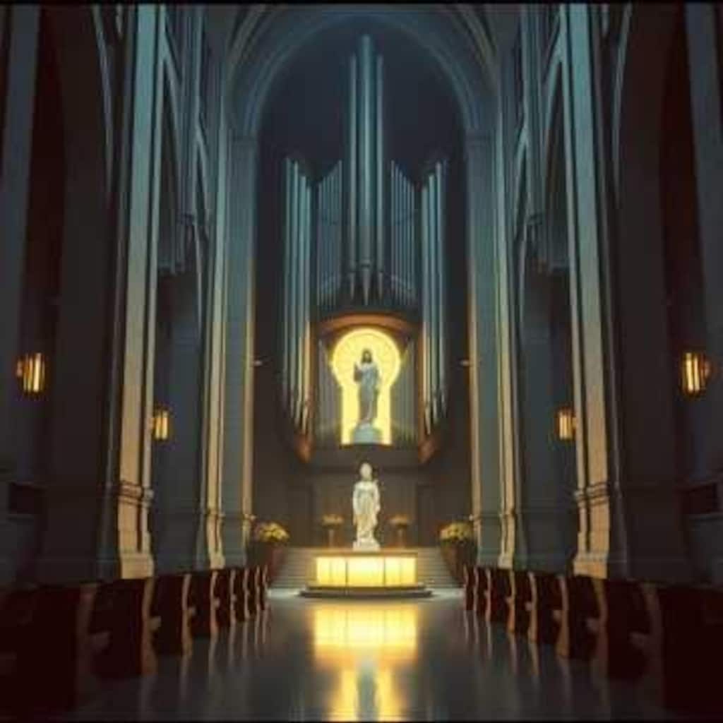 教会とギター(音楽のカバー写真)