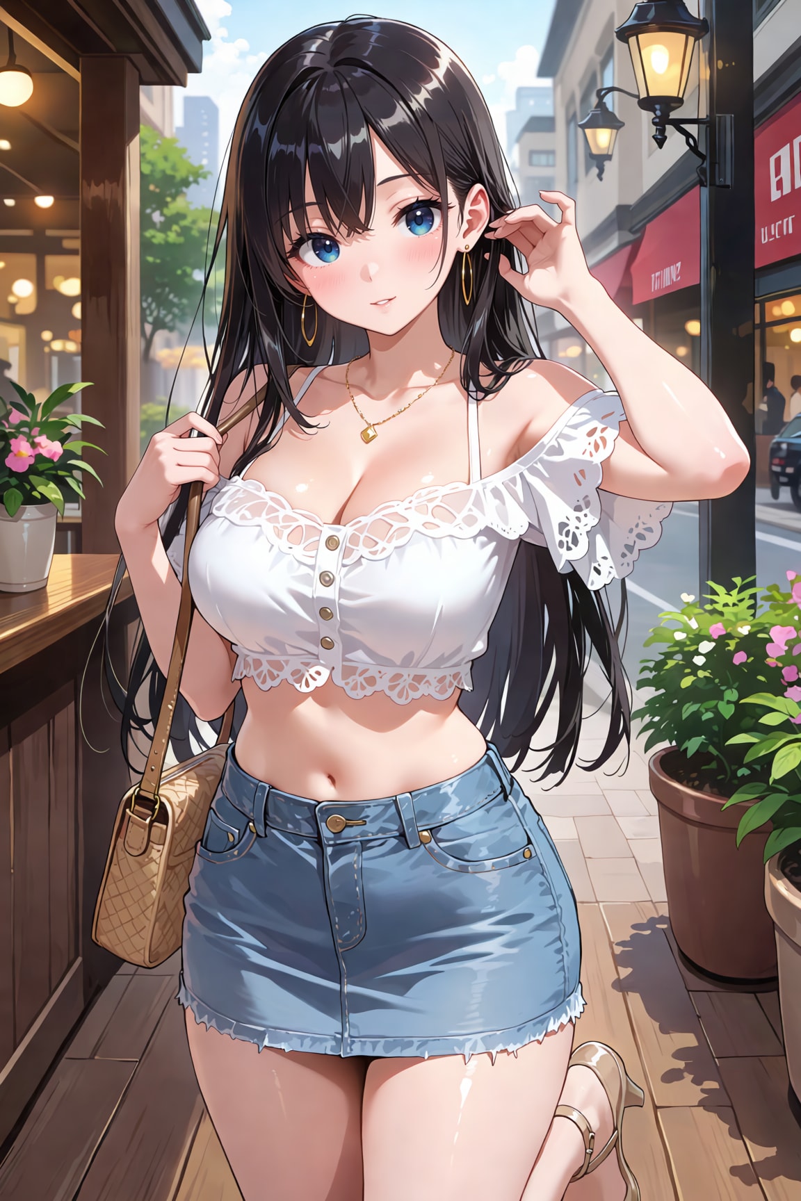 白とデニムの夏