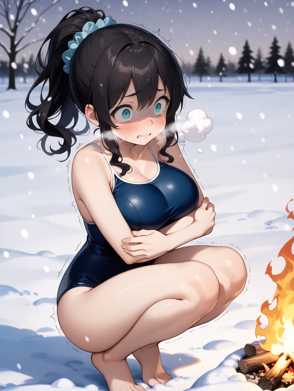 寒中スク水