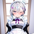 青髪クールメイドさん 5枚目