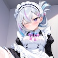 青髪クールメイドさん 6枚目