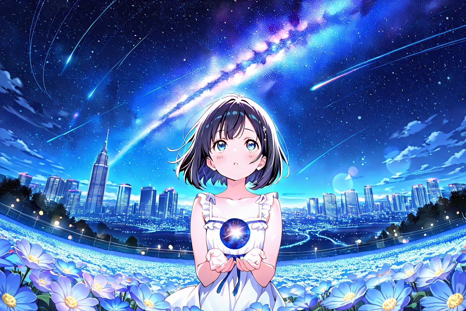 夜の花畑(HAPPY)(5) | の人気AIイラスト・グラビア