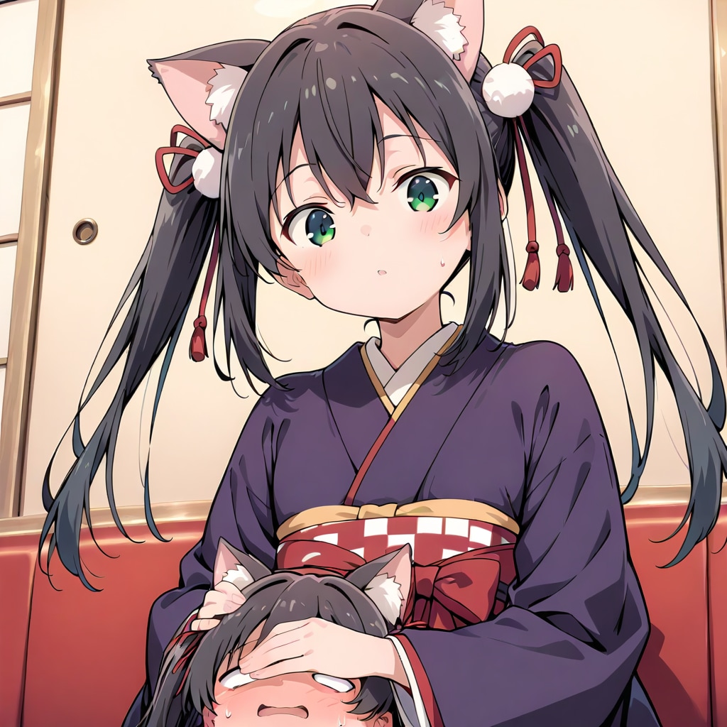 妻と娘（和服バージョン）
