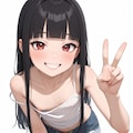 性に目覚めた黒髪ちゃん初めてのオナニー 2枚目