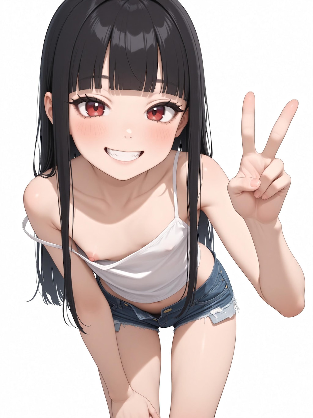 性に目覚めた黒髪ちゃん初めてのオナニー