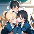 先生のお口比べ♡（ぅあぁ゛・・どっちのフェラもたまんねぇ！） 2枚目