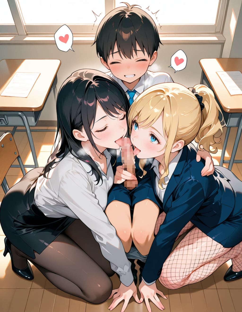 先生のお口比べ♡（ぅあぁ゛・・どっちのフェラもたまんねぇ！）