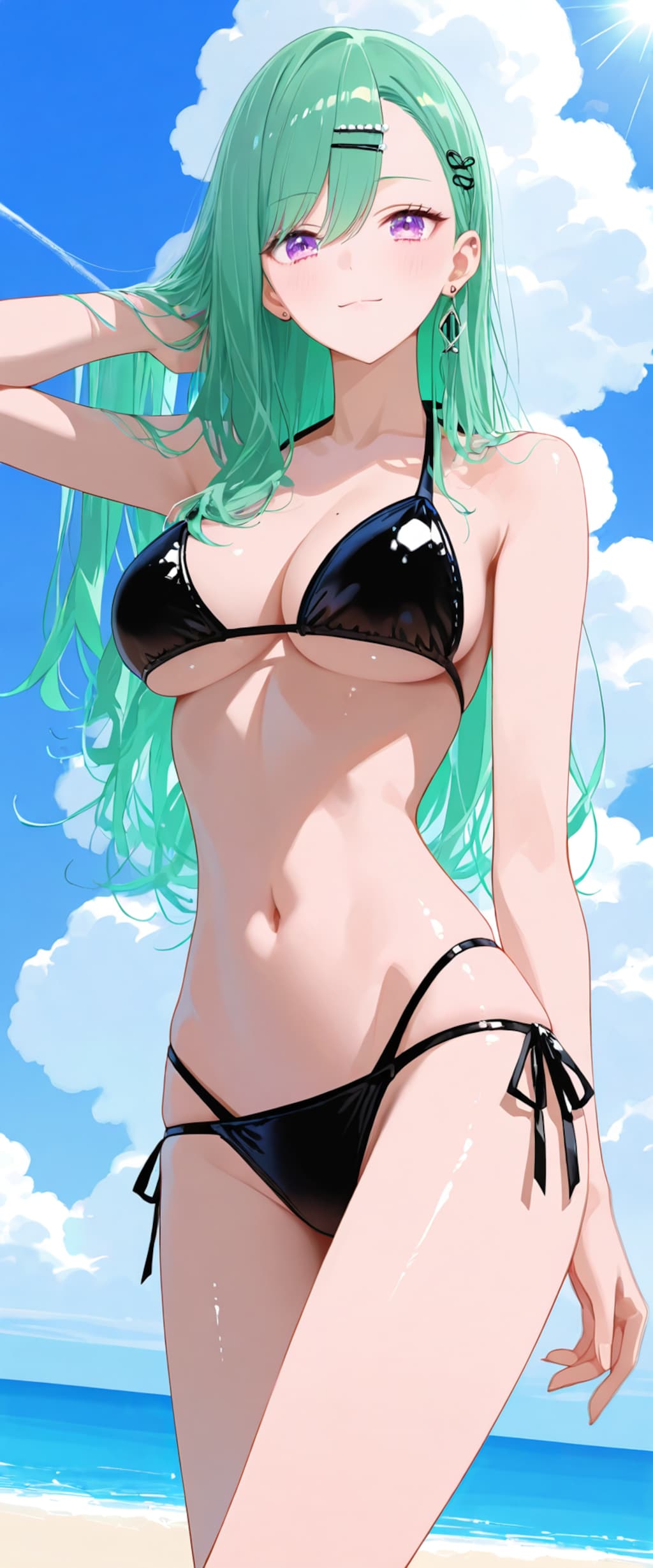 八雲べに　黒ビキニ