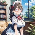 猫耳メイドさんと書斎 2枚目
