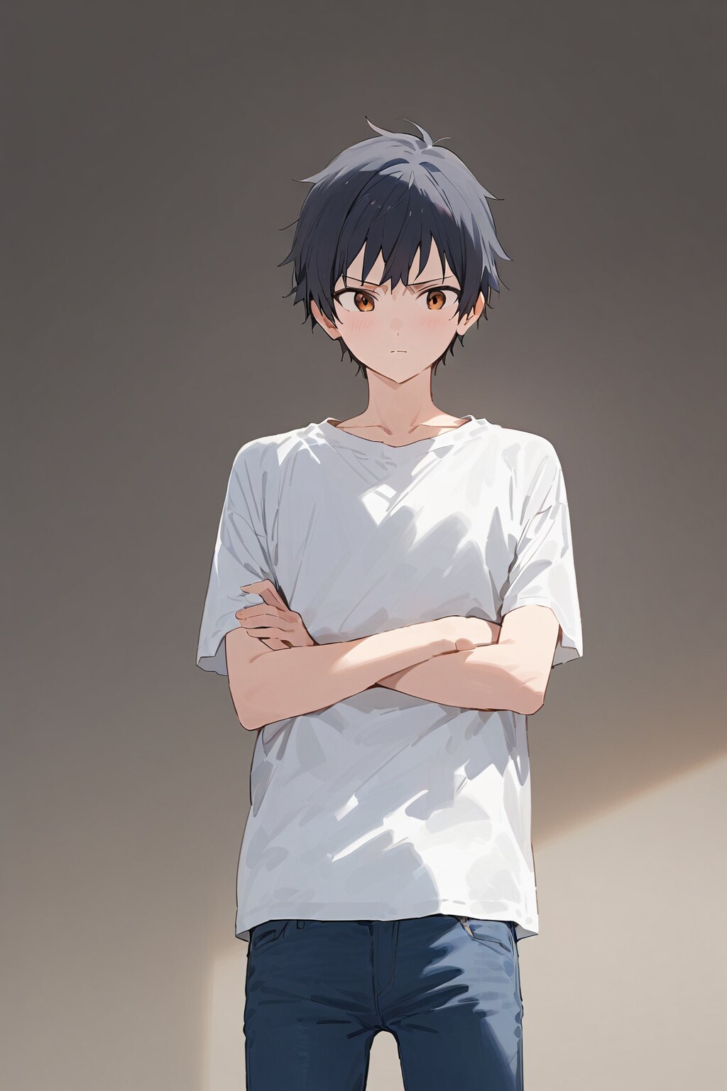 真剣な表情(男性ver.) | の人気AIイラスト・グラビア