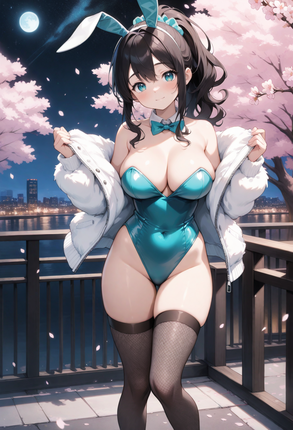 夜桜お八二