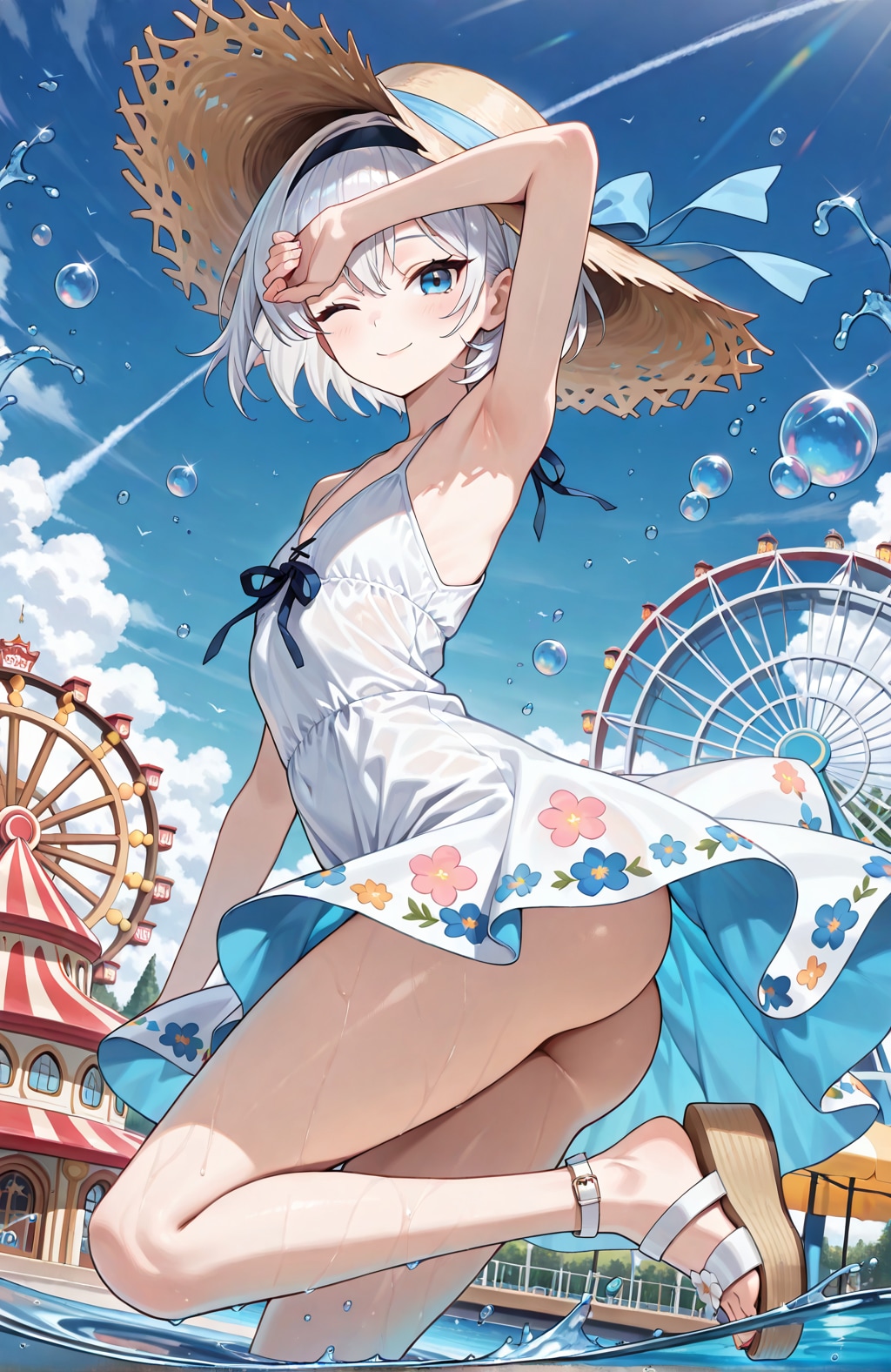 水がきらめく夏