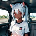 褐色猫娘とのドライブ 4枚目