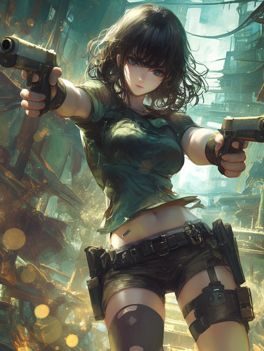 二丁拳銃。 | の人気AIイラスト・グラビア