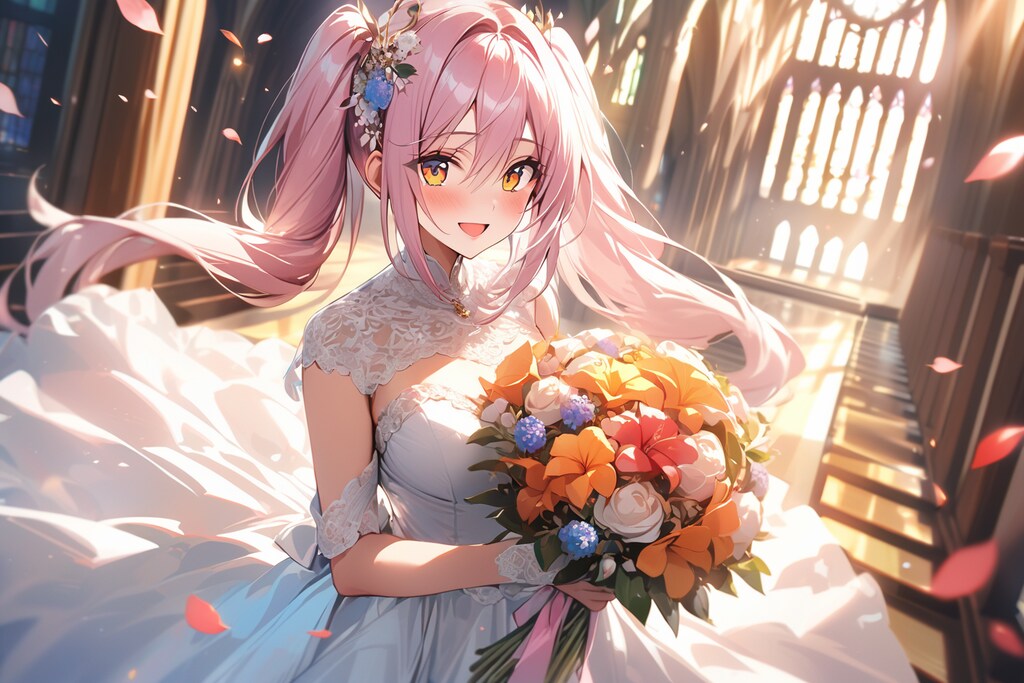 光の中でウェディング