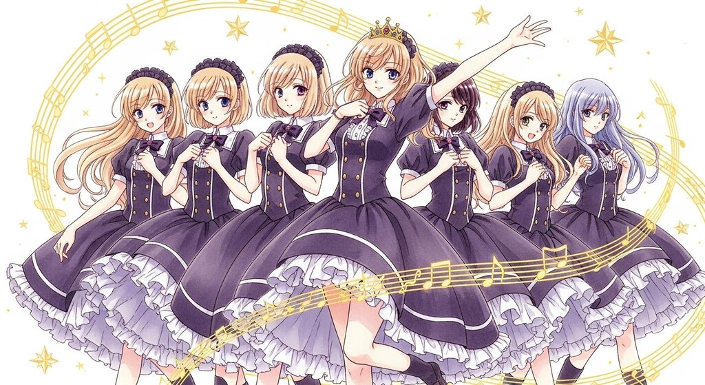 お嬢様のお清楚ダンス♪（仲良しパーティーダンス♪最後の2枚はフィギュア風）