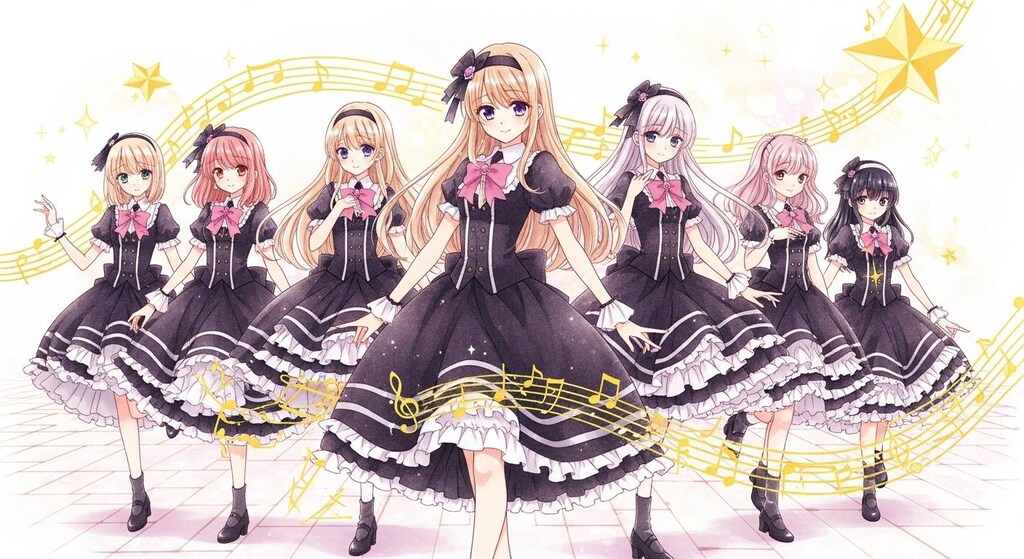 お嬢様のお清楚ダンス♪（仲良しパーティーダンス♪最後の2枚はフィギュア風）