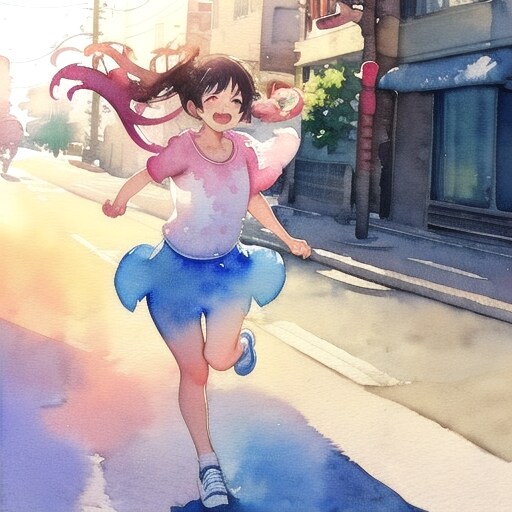 水彩の少女