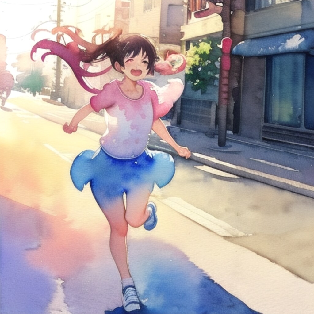 水彩の少女