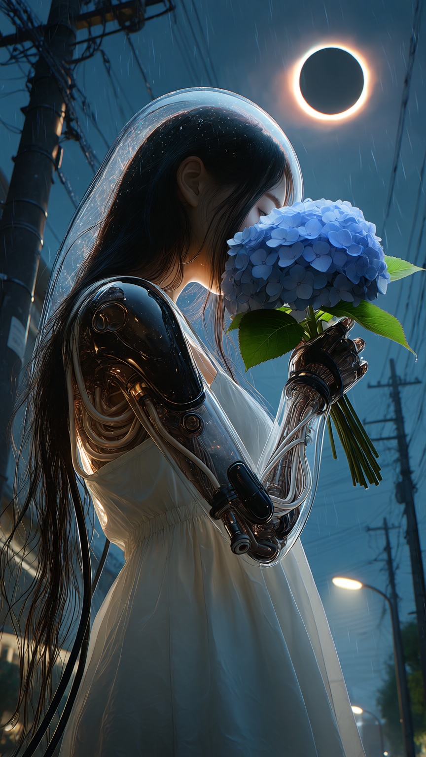 少女紫陽花 Girl and Hydrangea