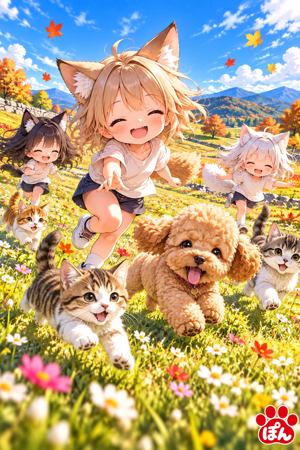 走れ！もふもふ隊🐾 | の人気AIイラスト・グラビア