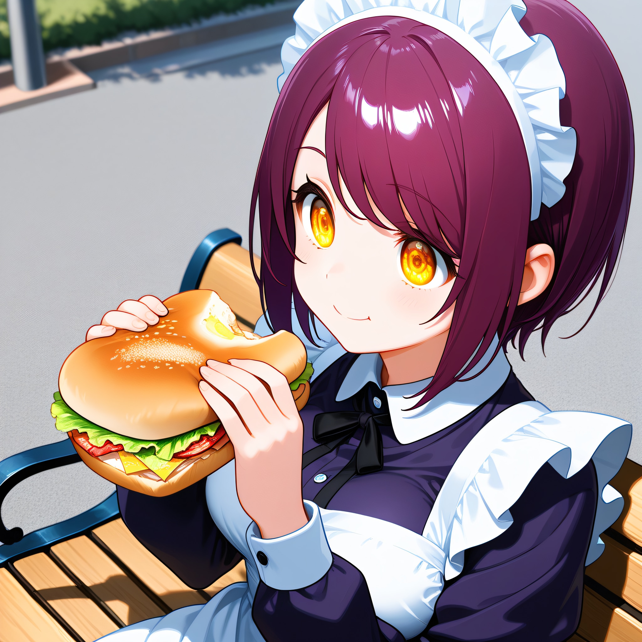 こんにちは（挨拶メイドの芽衣ちゃん） | の人気AIイラスト・グラビア