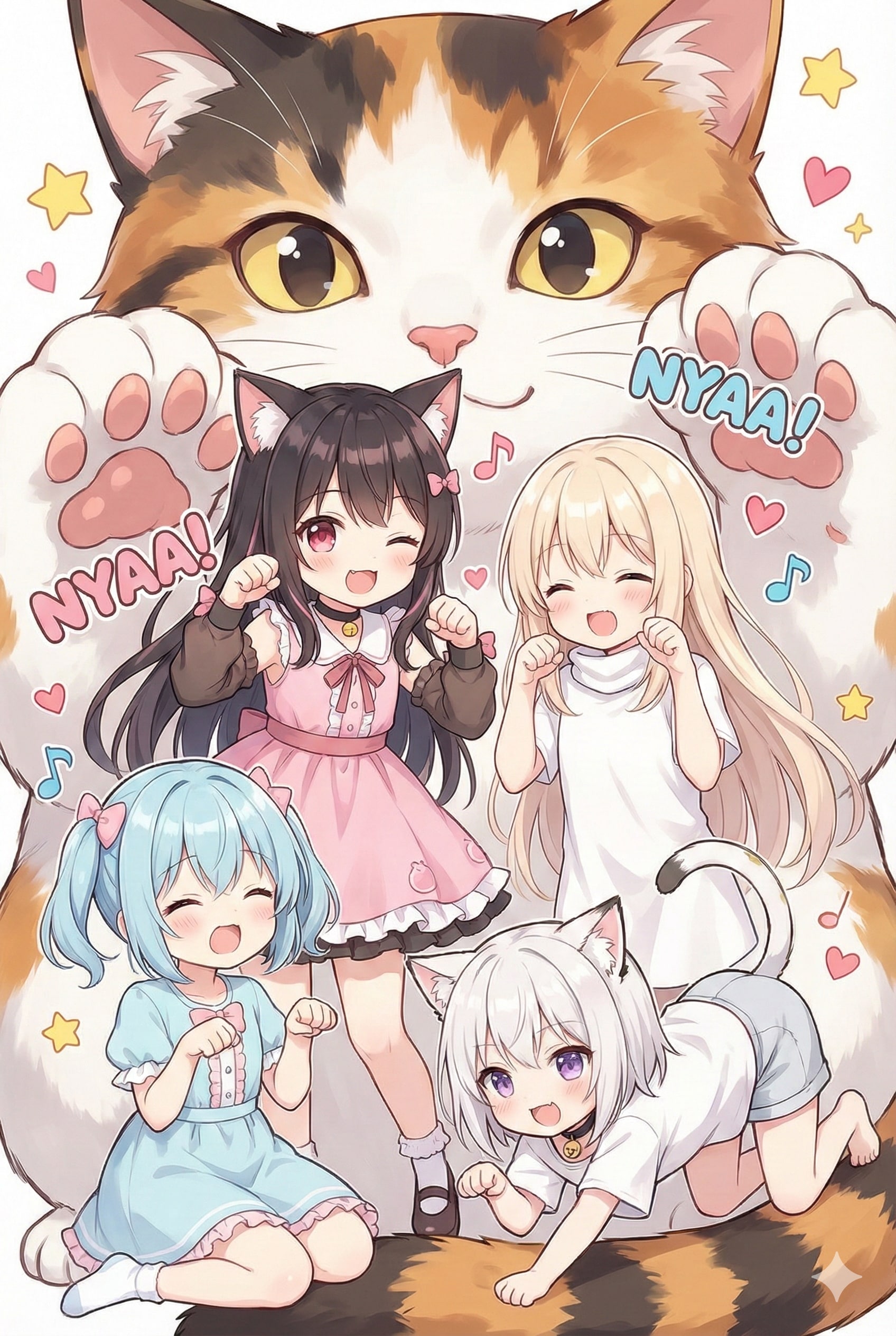 みんなでにゃー🐈 | の人気AIイラスト・グラビア