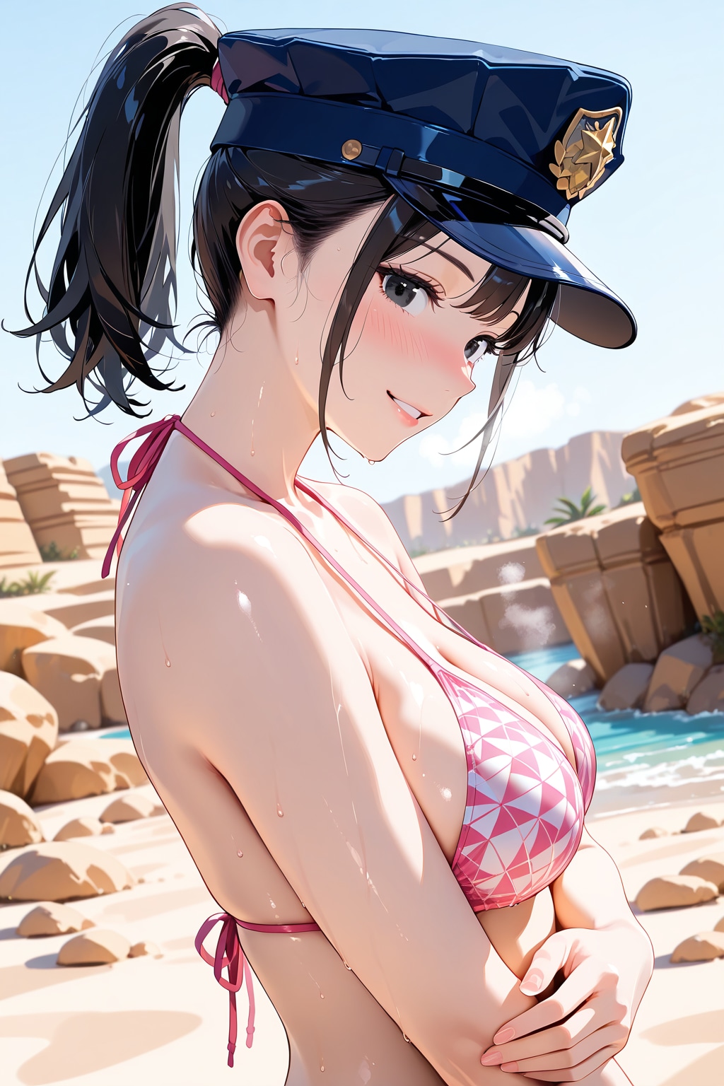 ポリス＆ビキニのお姉さん♡
