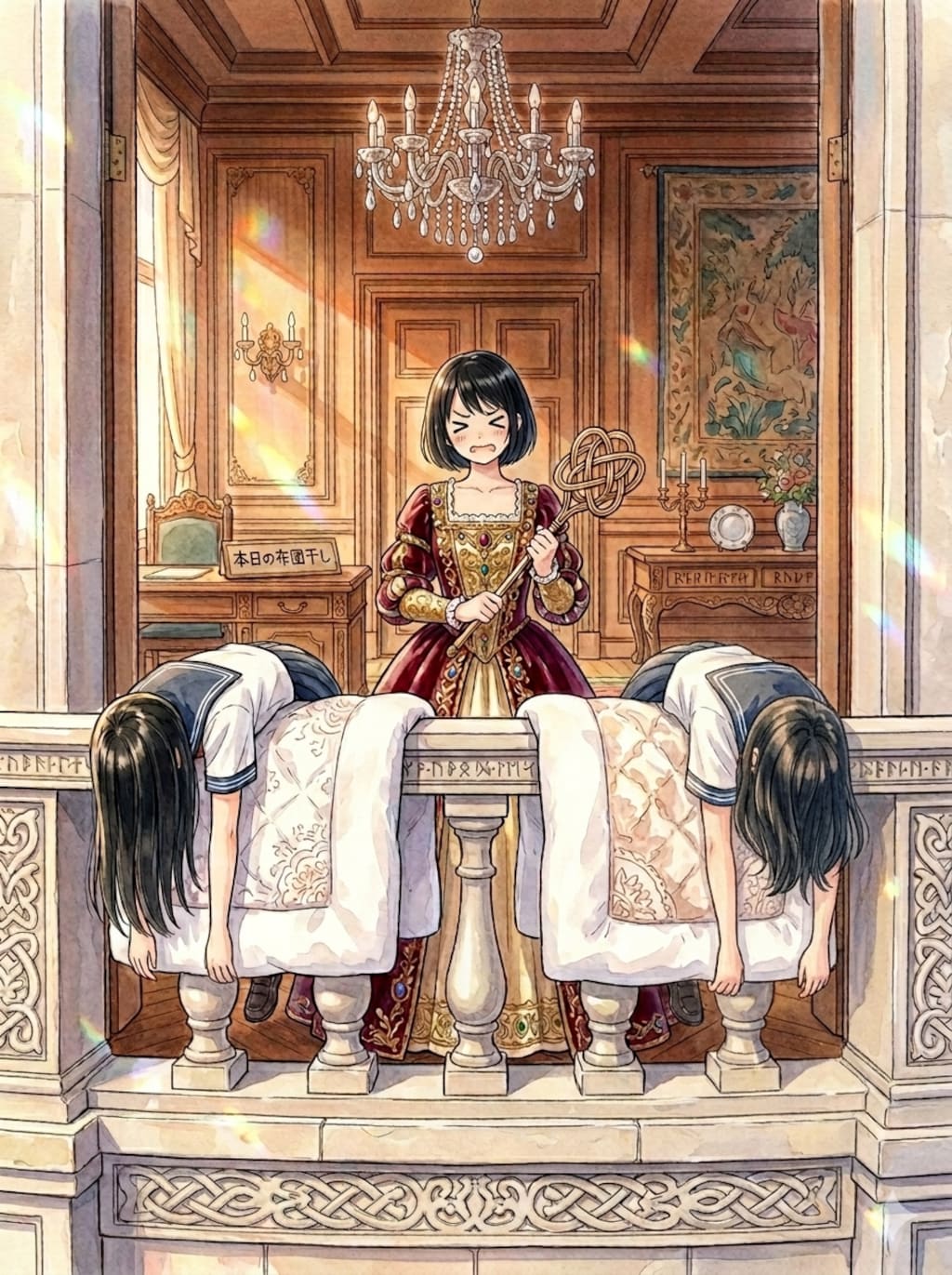 さあお嬢様、その手に持っているもので