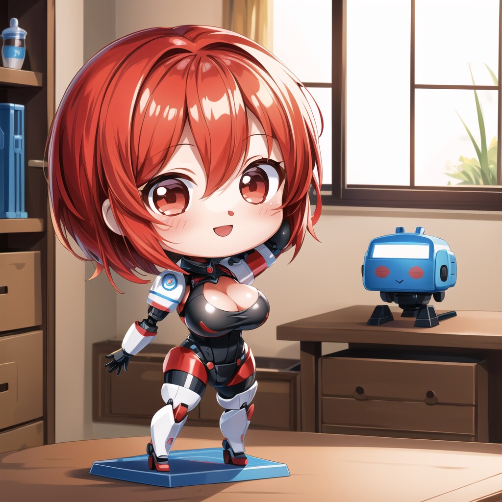 プラモデルを作るガテンちゃん