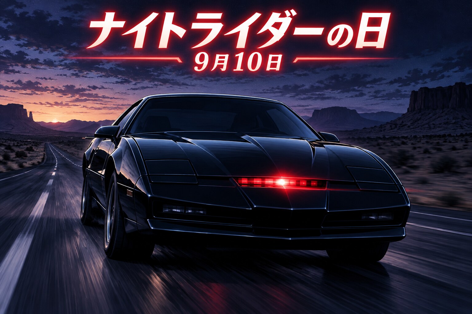[今日は何の日 9/10] ナイトライダーの日 | の人気AIイラスト・グラビア