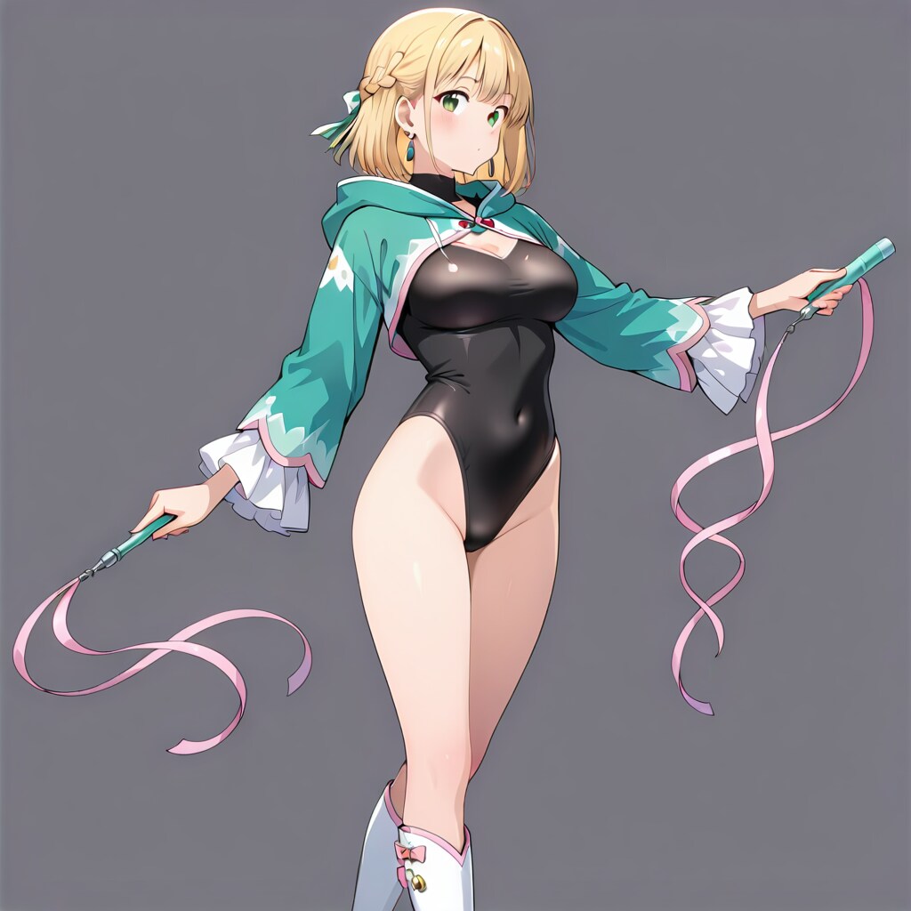 金髪ショート新体操美少女