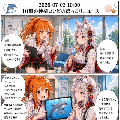 毎日漫画 10時 ほっこりニュース | の人気AIイラスト・グラビア