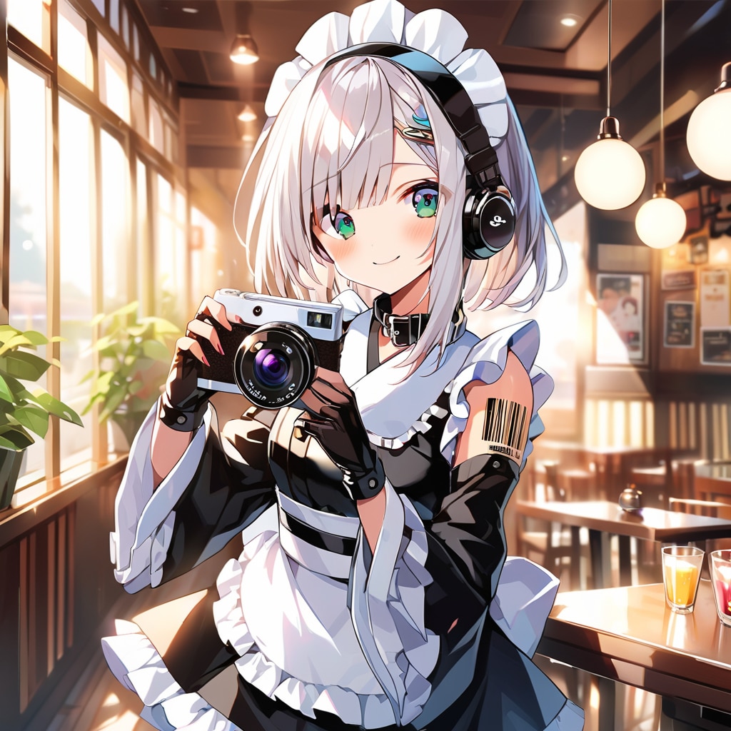 銀髪緑眼 | の人気AIイラスト・グラビア