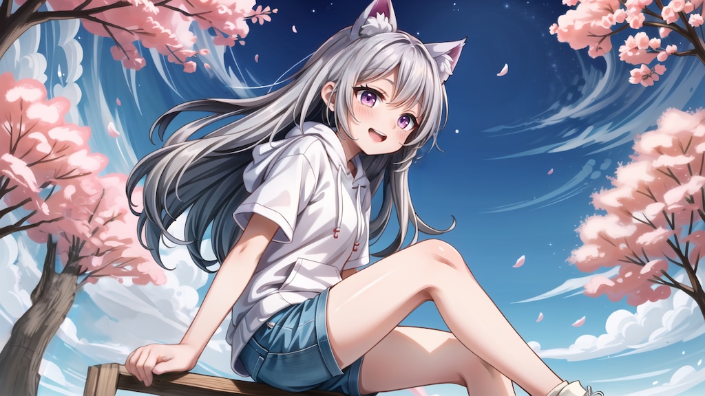 お花見するNy4nneちゃん