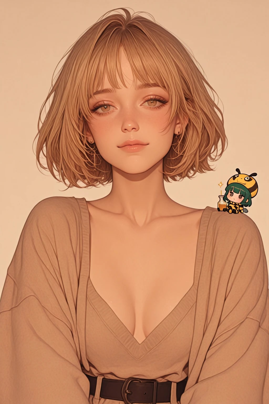リアル系にミツバチちゃん侵入。 | の人気AIイラスト・グラビア