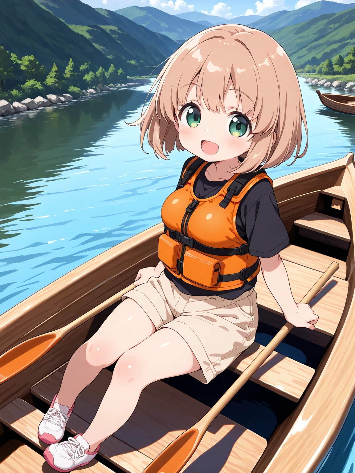 こはるちゃんの川遊び