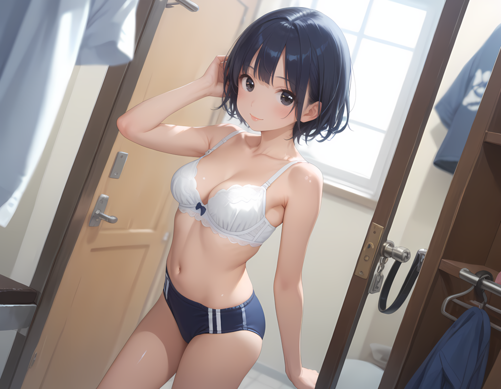 着替えを覗かれても寛容な彼女